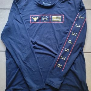 Under Armour The Rock Johnson "Respect" Long Sleeve Shirt  Mens XL